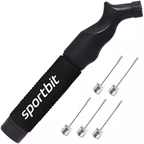 SPORTBIT Ball Pump with 5 Needles - For Soccer Balls