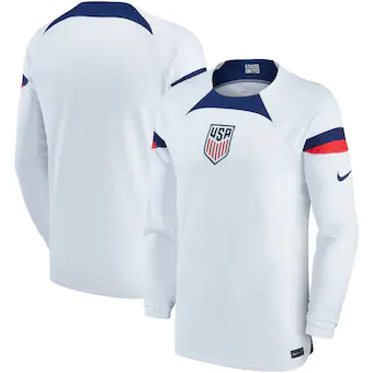 Men's Nike White USMNT 2022/23 Long Sleeve Jersey