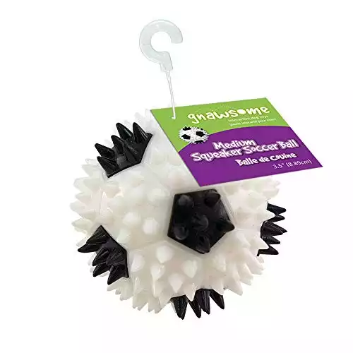 Gnawsome 3.5” Squeaker Soccer Ball Dog Toy