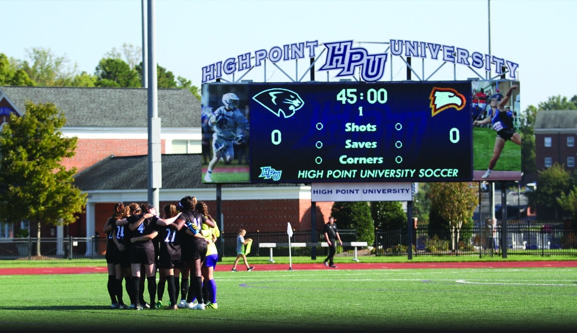 university soccer scoreboard