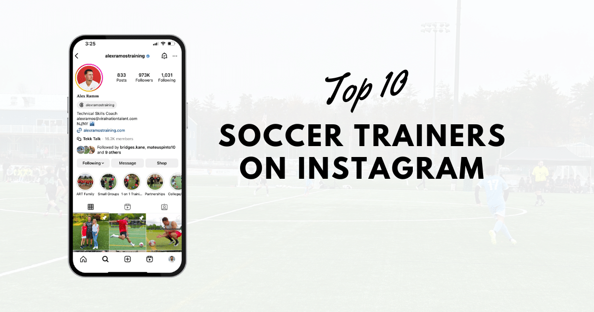 top 10 soccer trainers on instagram