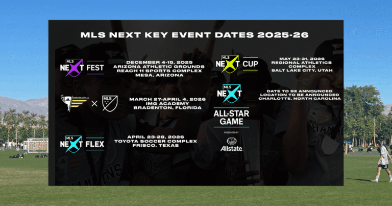 MLS NEXT 2025-26 Season Key Dates